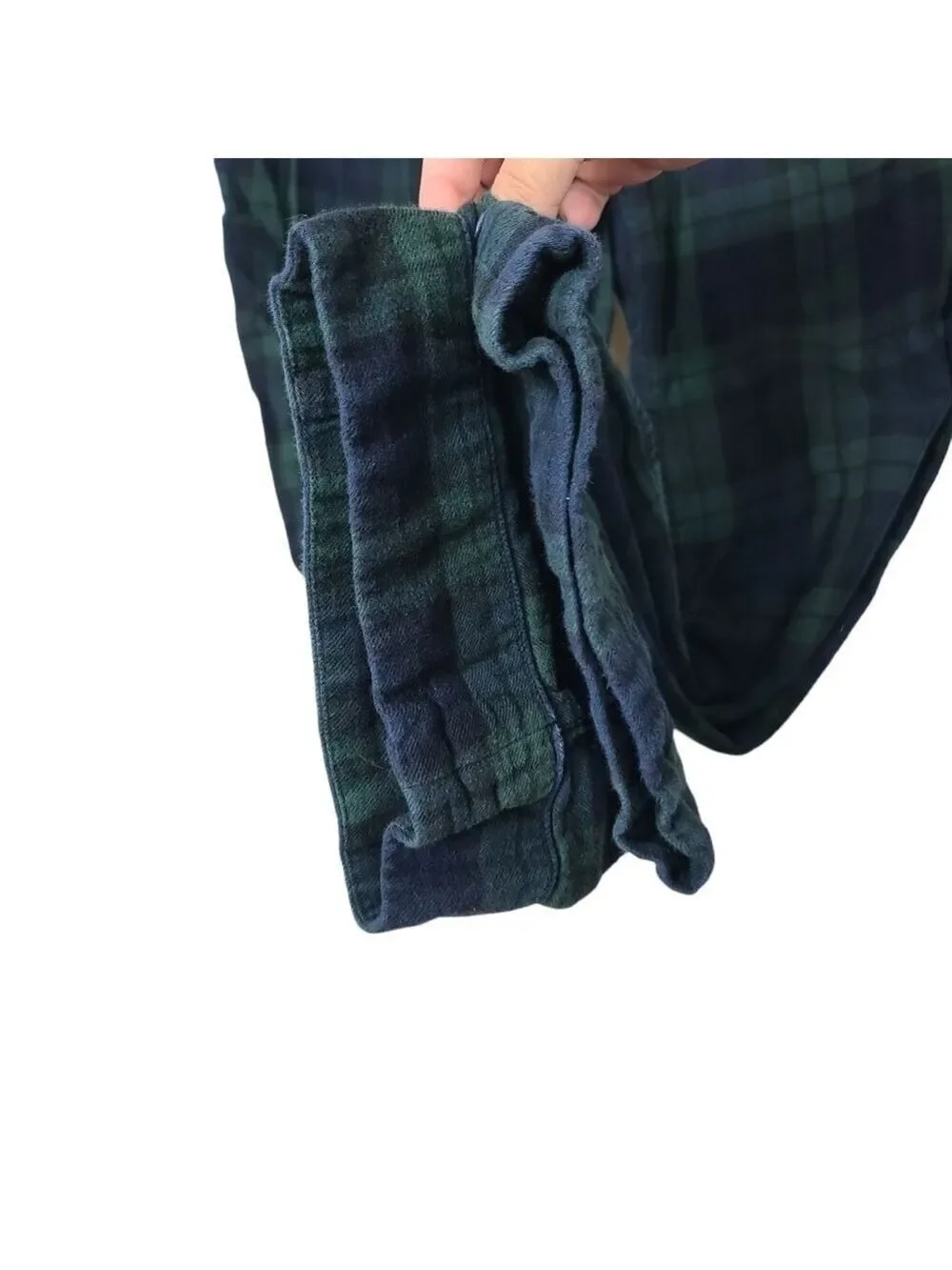 J. Crew Plaid Green Blue Men's Drawstring Pajamas Pants S